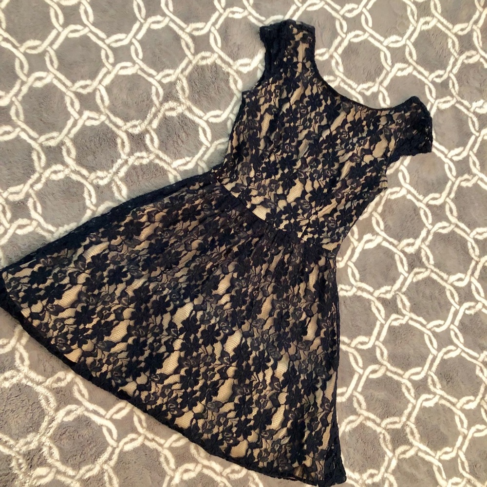 Navy blue lace dress